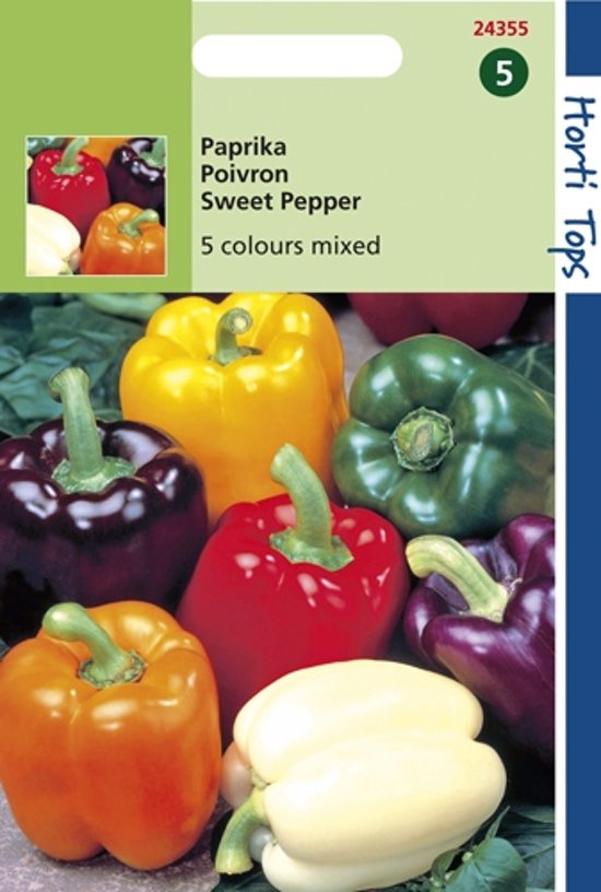 Sweet Bell Pepper Color Mix (Capsicum annuum) 5x5 seeds HT